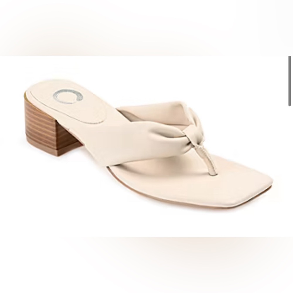 Journee Collection Womens‎ Seelah Heeled Sandals. Size 10. Color: Tan